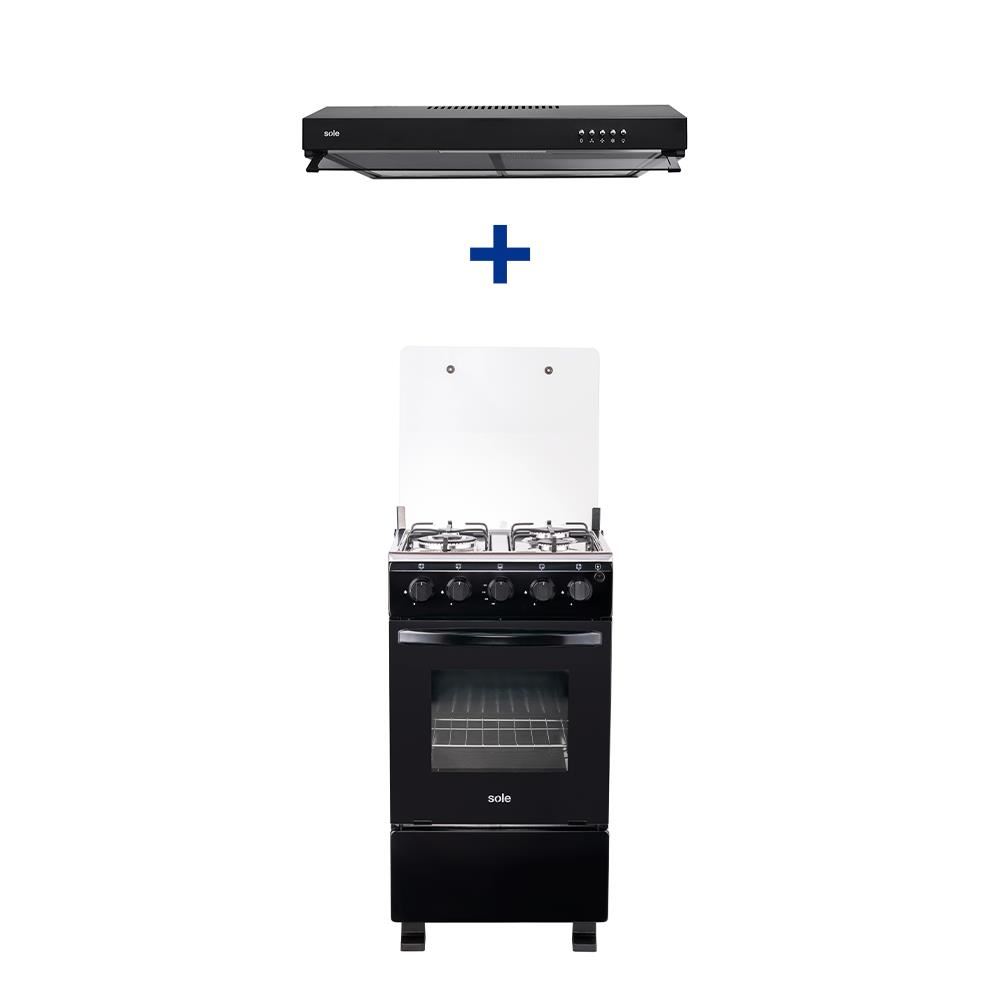 SET 1640 Cocina de pie + Campana Sole